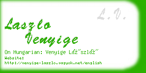 laszlo venyige business card